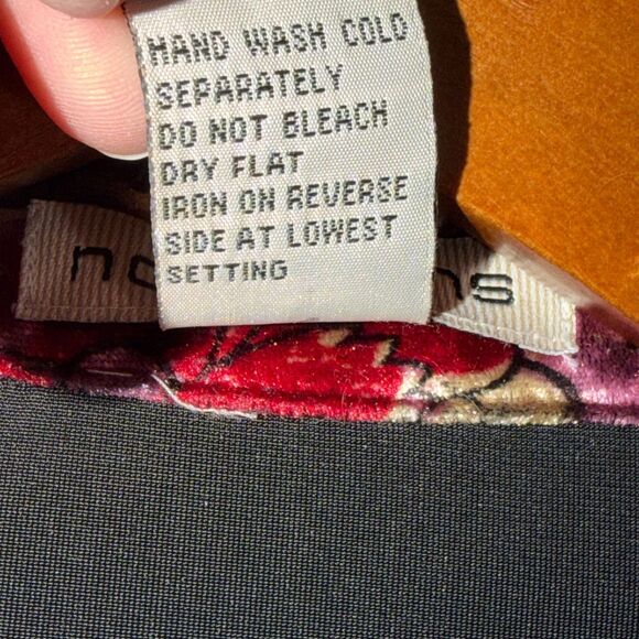 Vintage Black Velvet Patchwork Jacket Brocade Button Front Notations 90s S - Picture 4 of 9